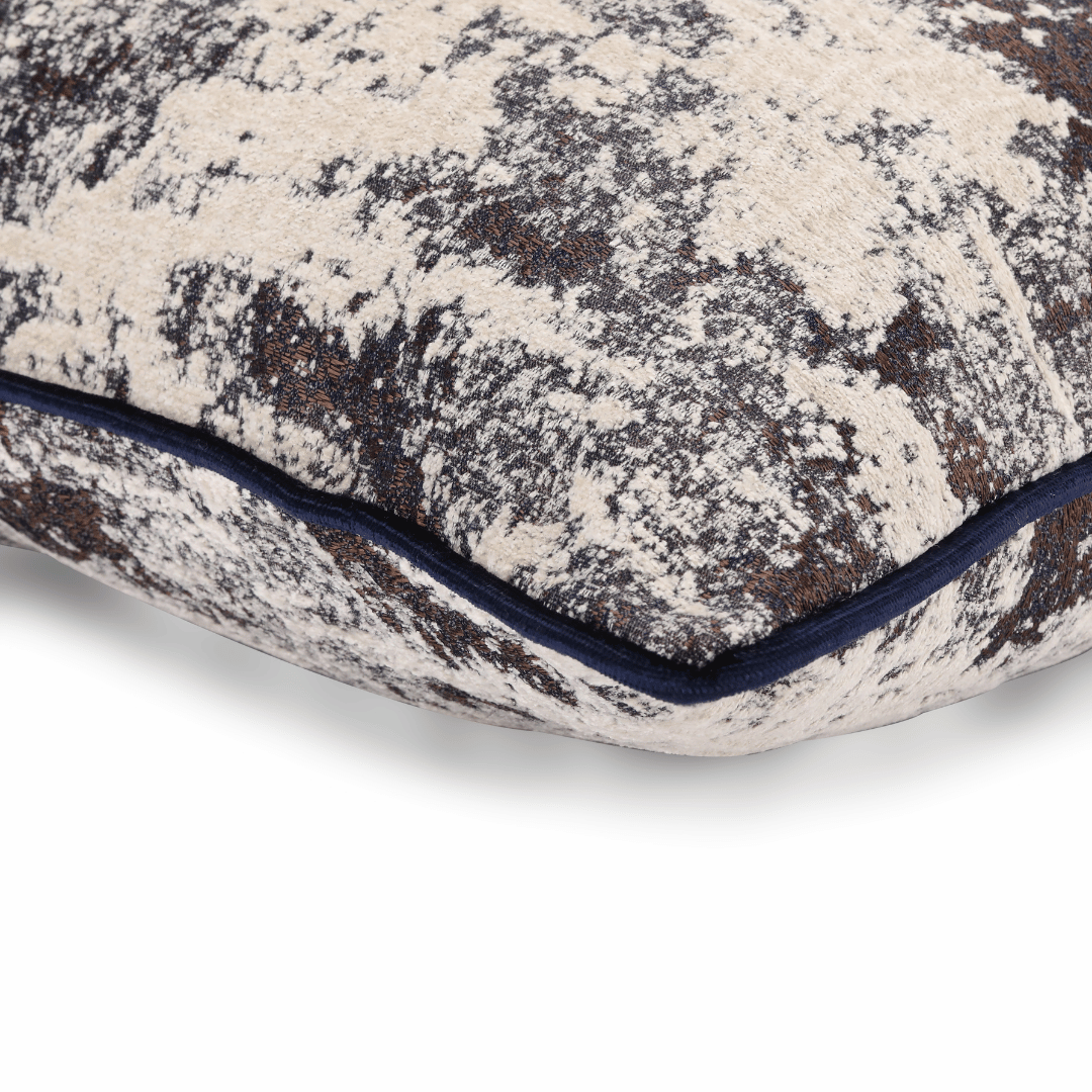 Vicente 35*65 Krem & Lacivert Viskon Kırlent