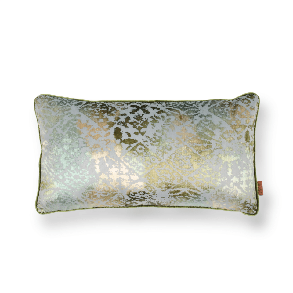 Oliva Geo 35*65 Yeşil Kadife Kırlent