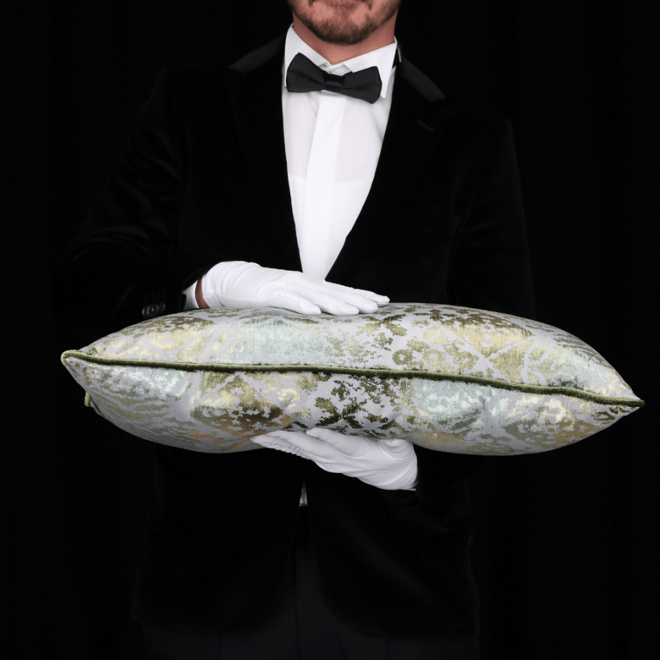 Oliva Geo 35*65 Yeşil Kadife Kırlent