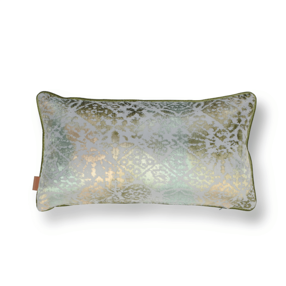 Oliva Geo 35*65 Yeşil Kadife Kırlent