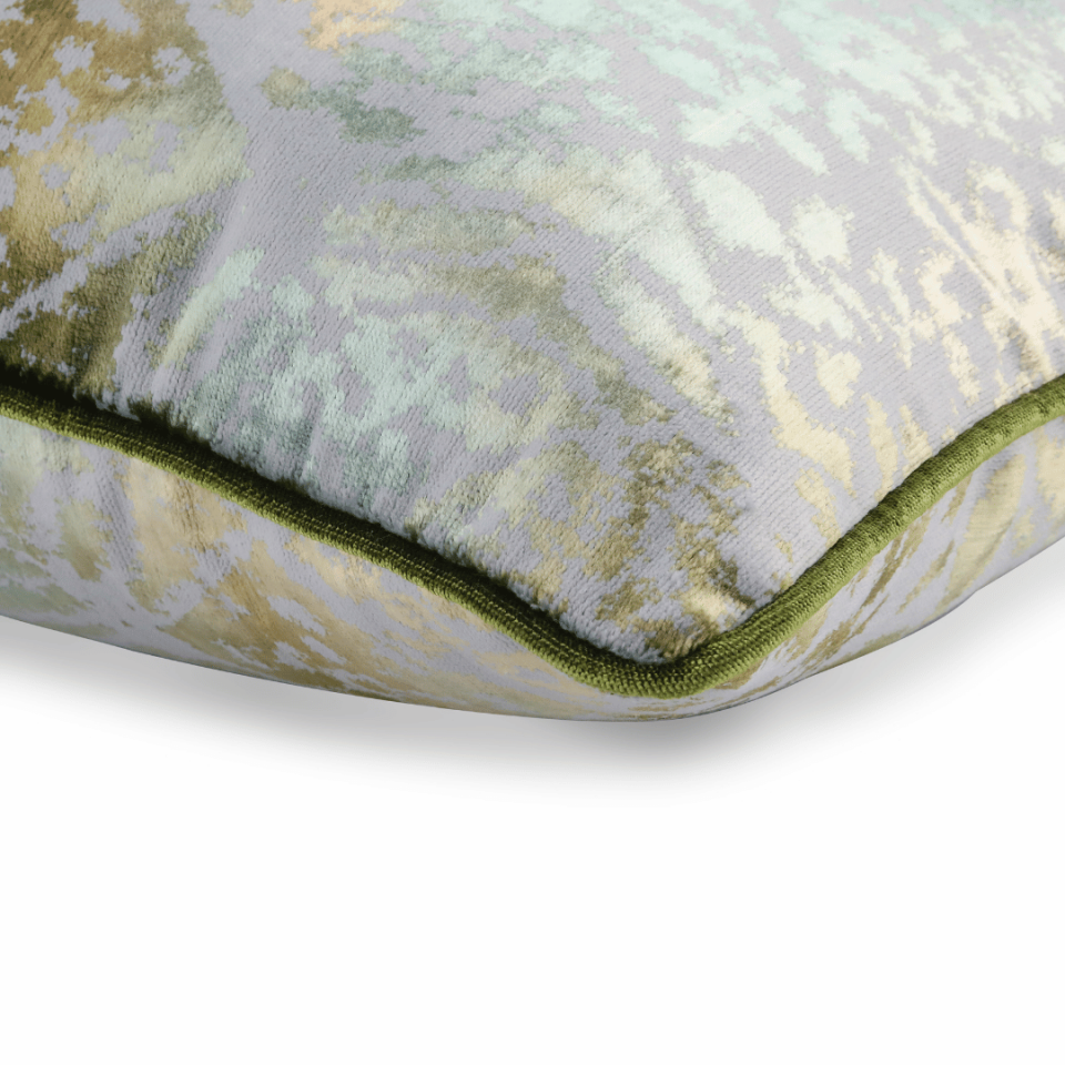 Oliva Geo 35*65 Yeşil Kadife Kırlent