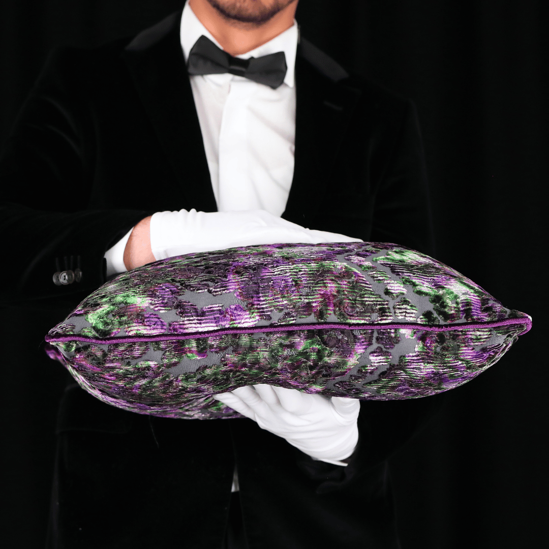 Celina Damask 50*50 Yeşil Kadife Kırlent