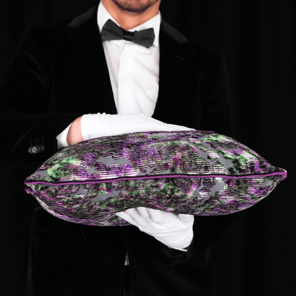 Celina Damask 50*50 Yeşil Kadife Kırlent