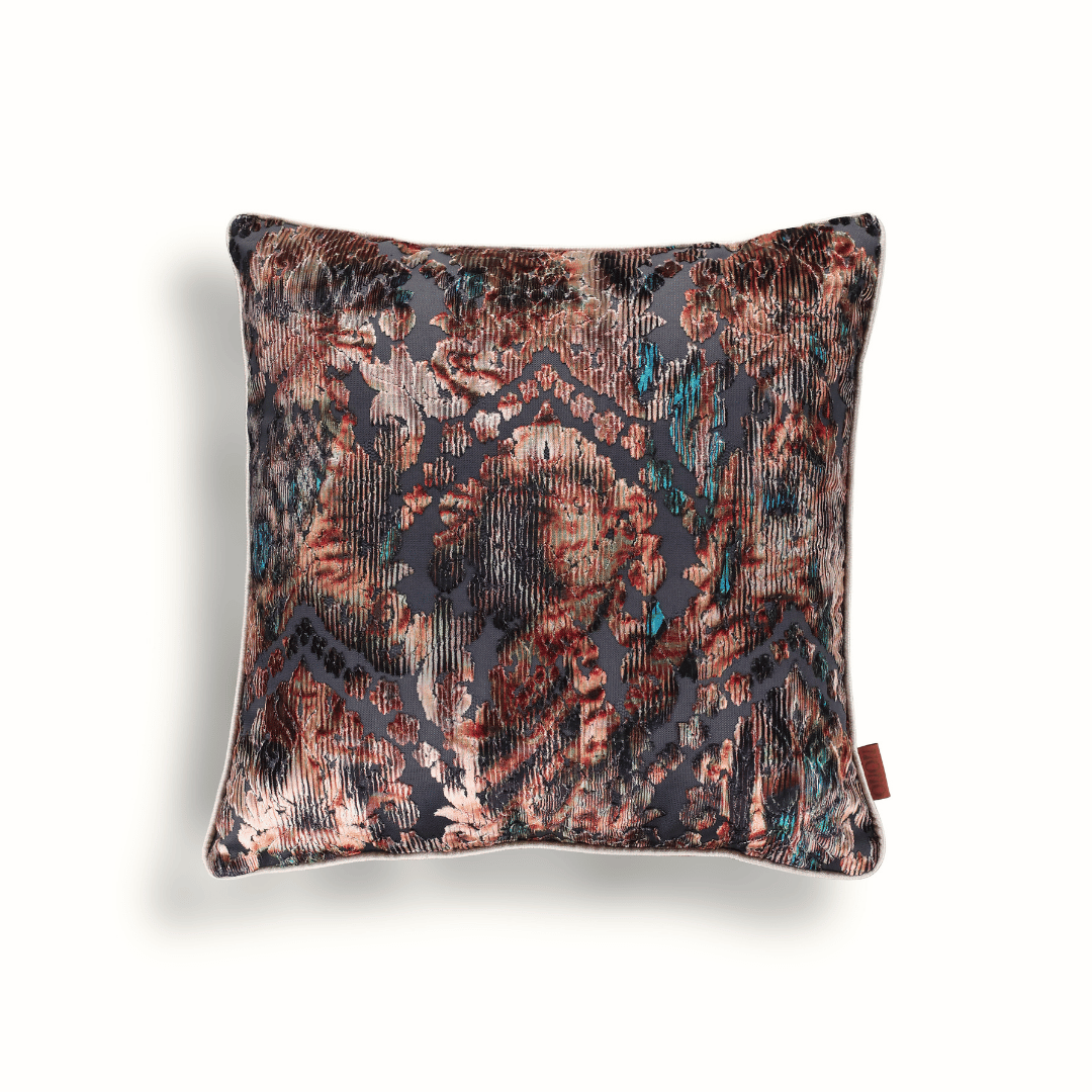 Celina Damask 50*50 Kahve Kadife Kırlent