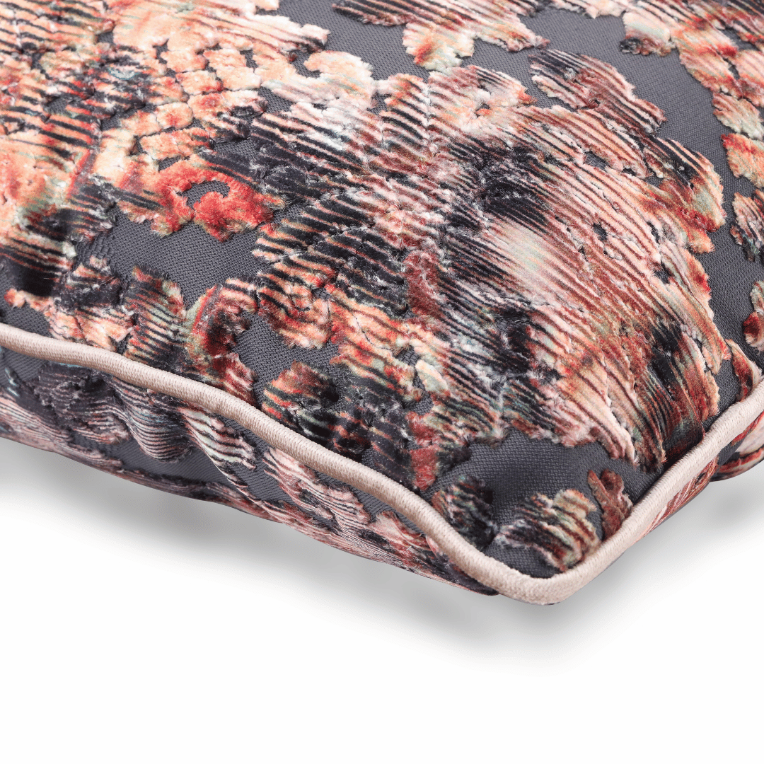 Celina Damask 50*50 Kahve Kadife Kırlent