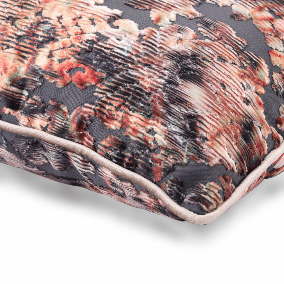 Celina Damask 50*50 Kahve Kadife Kırlent