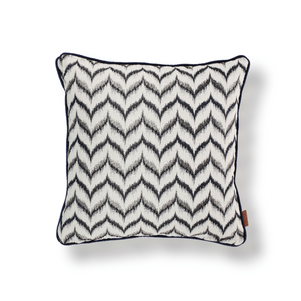 Vicente Zigzag 50*50 Beyaz Viskon Kırlent