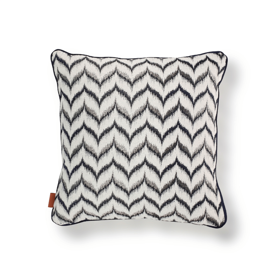 Vicente Zigzag 50*50 Beyaz Viskon Kırlent