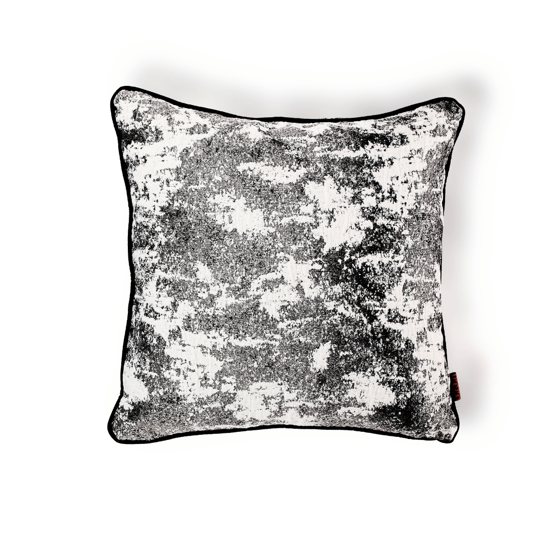 Vicente 50*50 Beyaz & Lacivert Viskon Kırlent