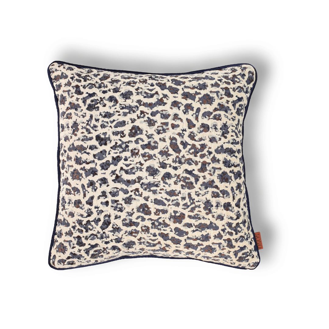 Vicente Leopar 50*50 Krem Viskon Kırlent