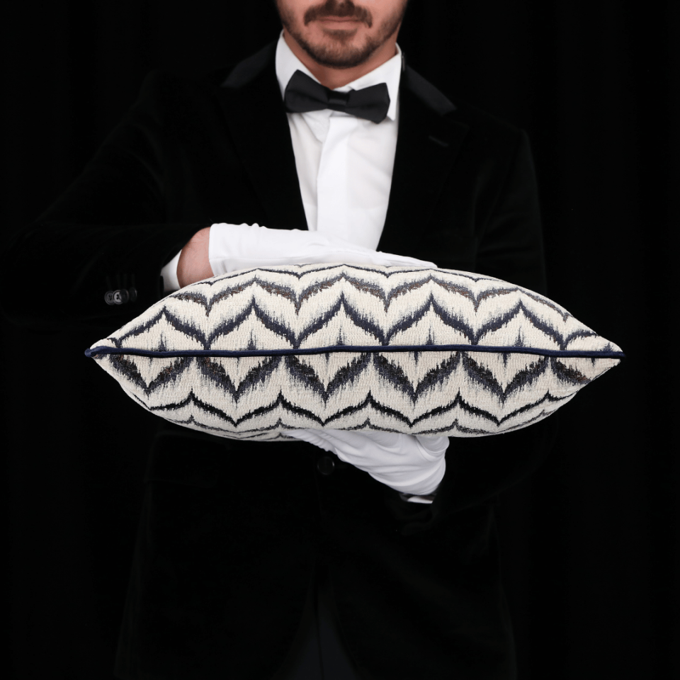 Vicente Zigzag 50*50 Krem Viskon Kırlent