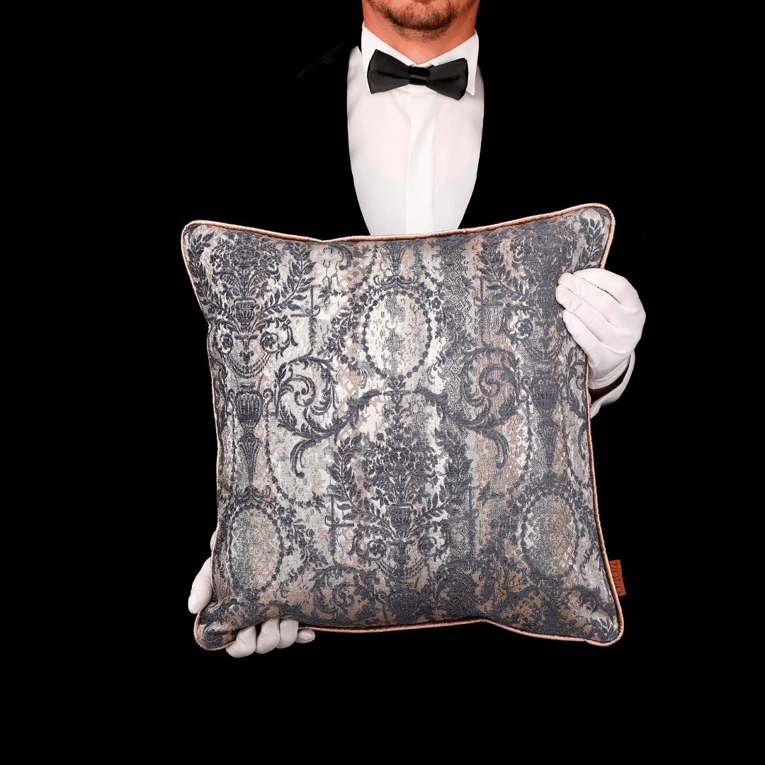 Vicente Vazo 50*50 Gri Viskon Kırlent