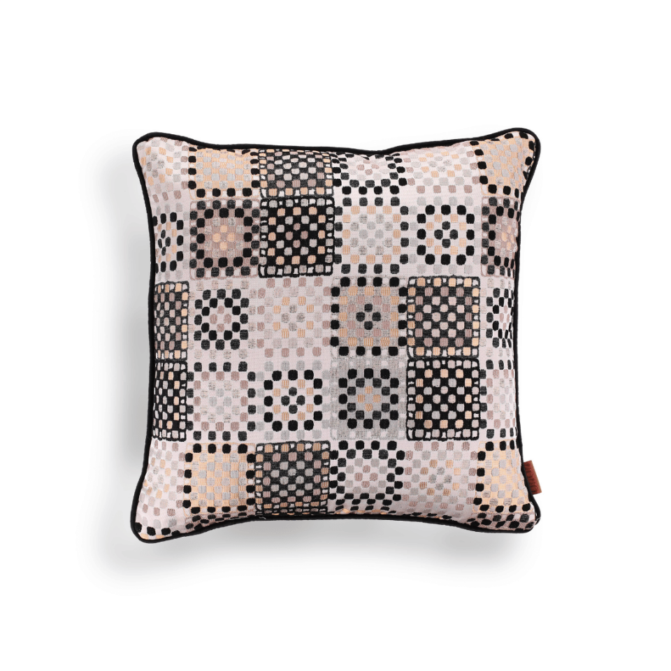 Vicente Benek 50*50 Siyah Viskon Kırlent