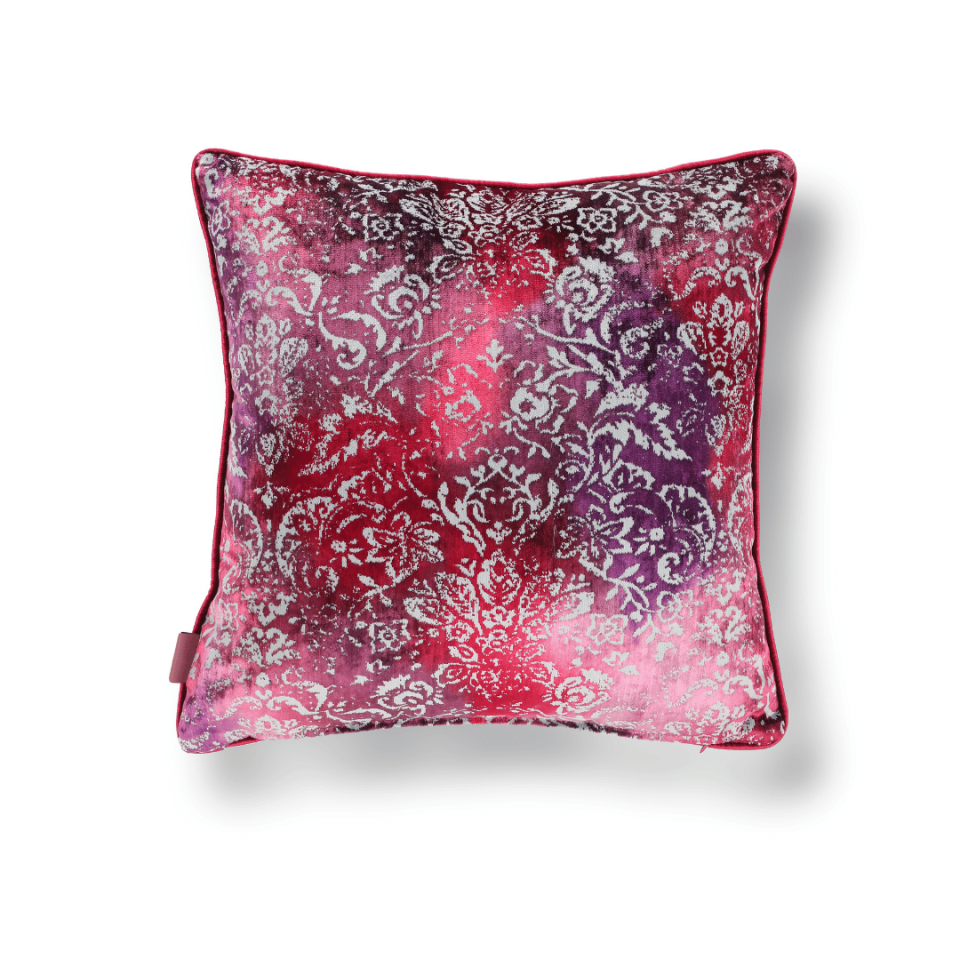 Oliva Damask 50*50 Kırmızı Kadife Kırlent