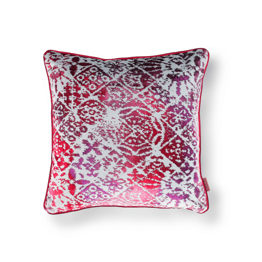 Oliva Geo 50*50 Kırmızı Kadife Kırlent