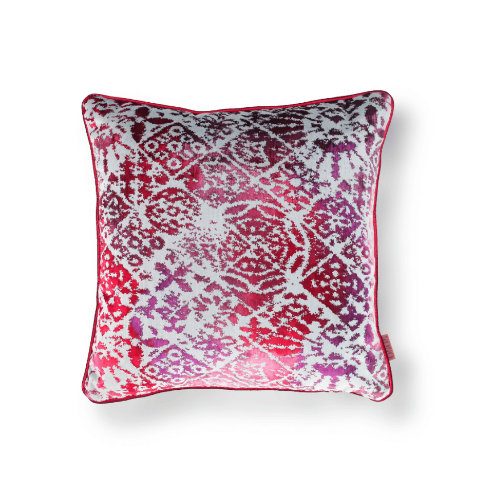 Oliva Geo 50*50 Kırmızı Kadife Kırlent