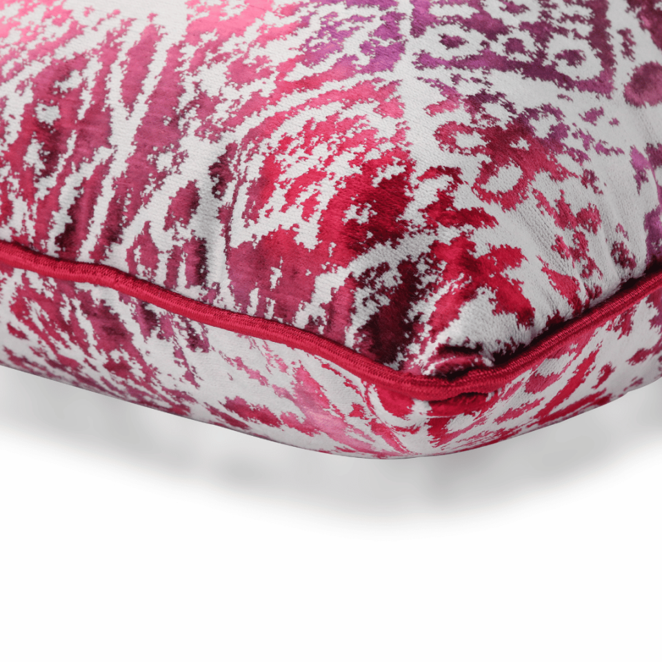 Oliva Geo 50*50 Kırmızı Kadife Kırlent