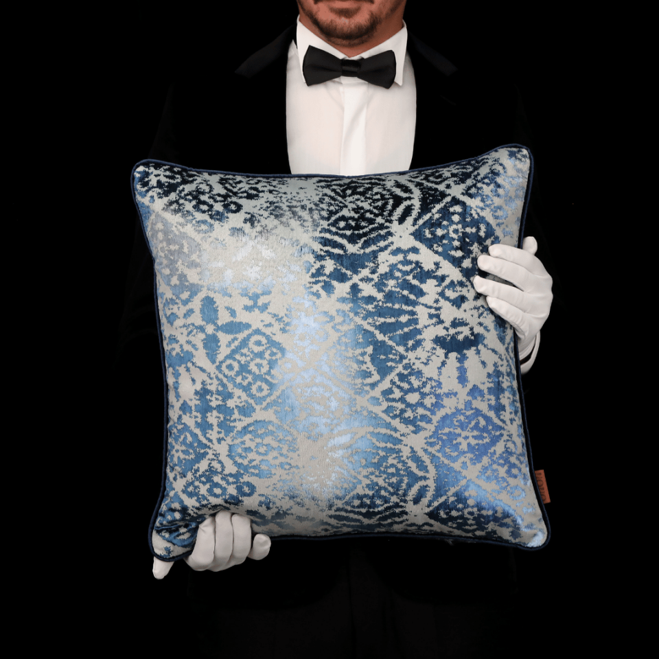 Oliva Geo 50*50 Lacivert Kadife Kırlent