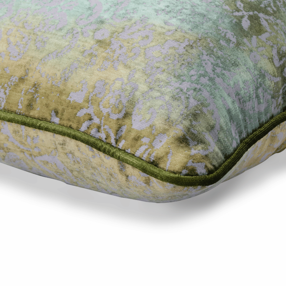 Oliva Damask 50*50 Yeşil Kadife Kırlent