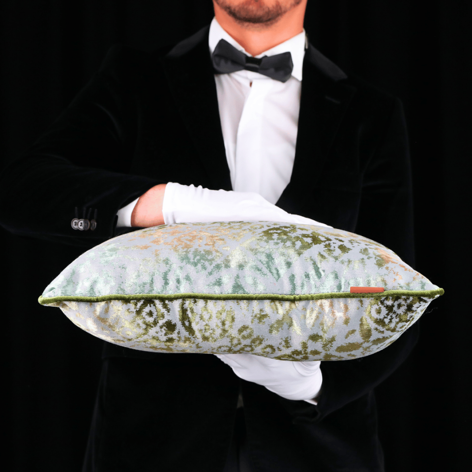 Oliva Geo 50*50 Yeşil Kadife Kırlent