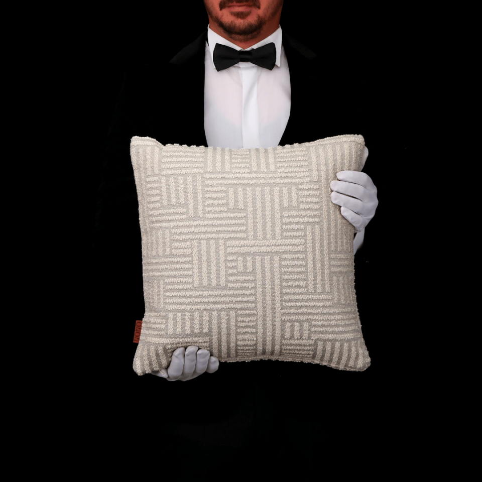 Abby 45*45 Krem Etro Bukle Kırlent