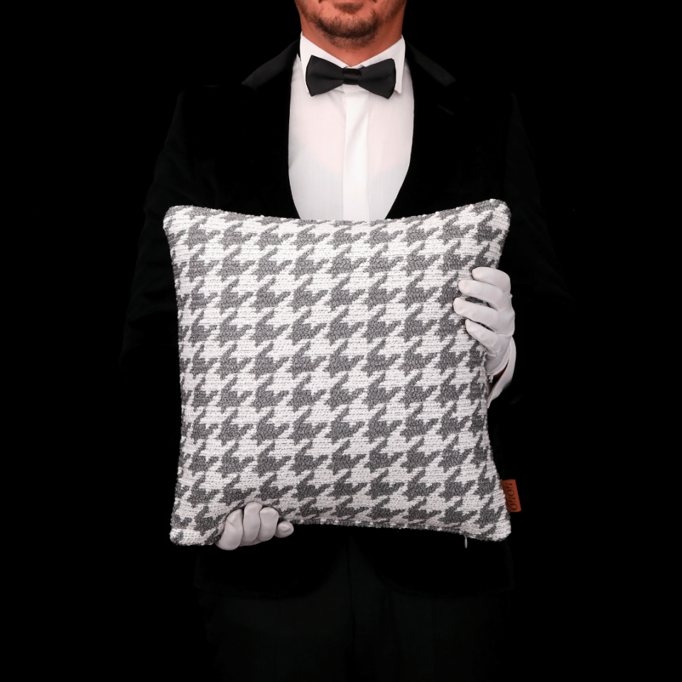 Baby 45*45 Gri Kazayağı Bukle Kırlent