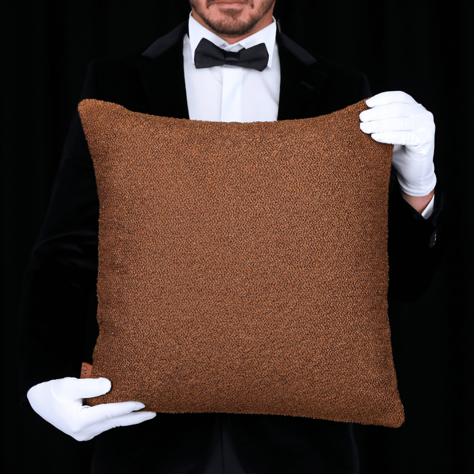 Bella 50*50 Kahve Bukle Kırlent