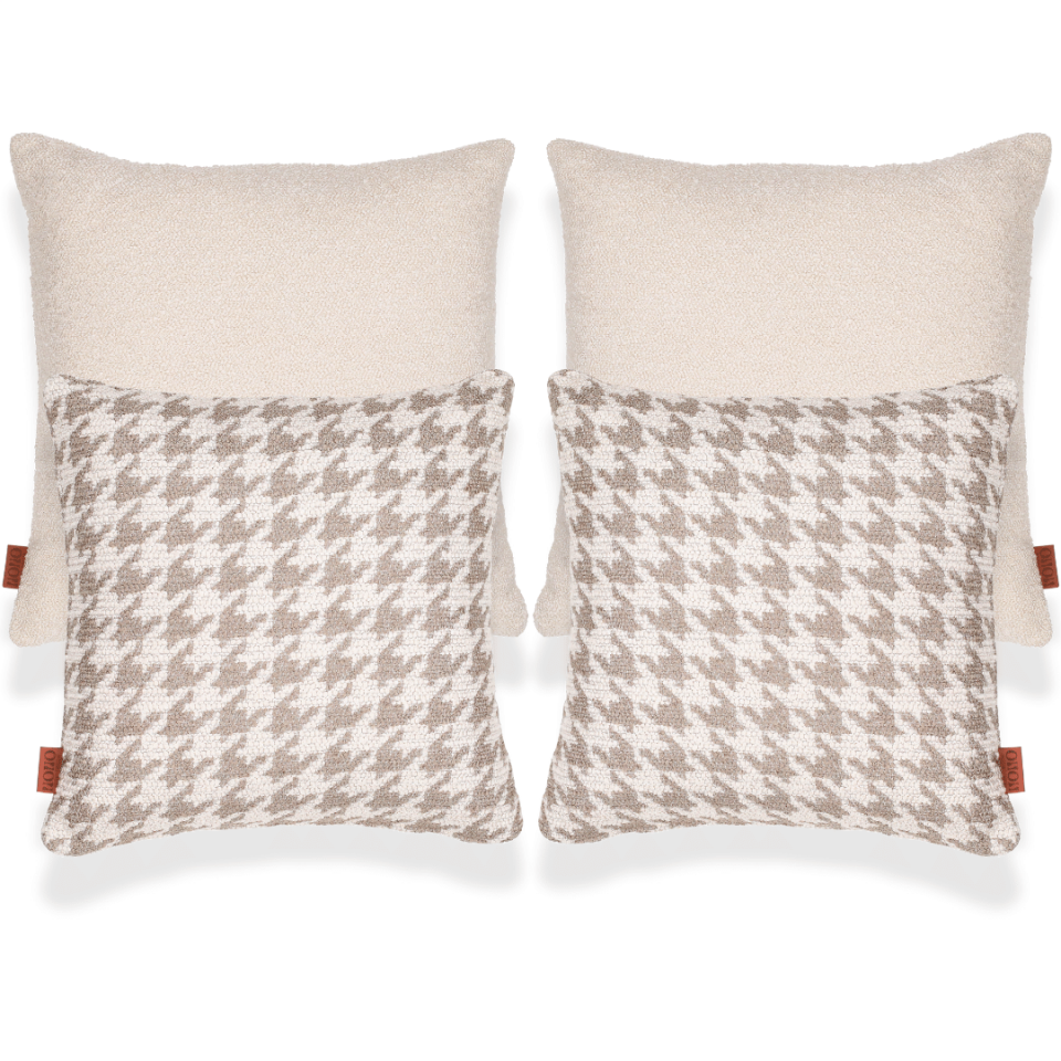 Baby & Bella Krem Bukle 4'lü Kırlent Seti