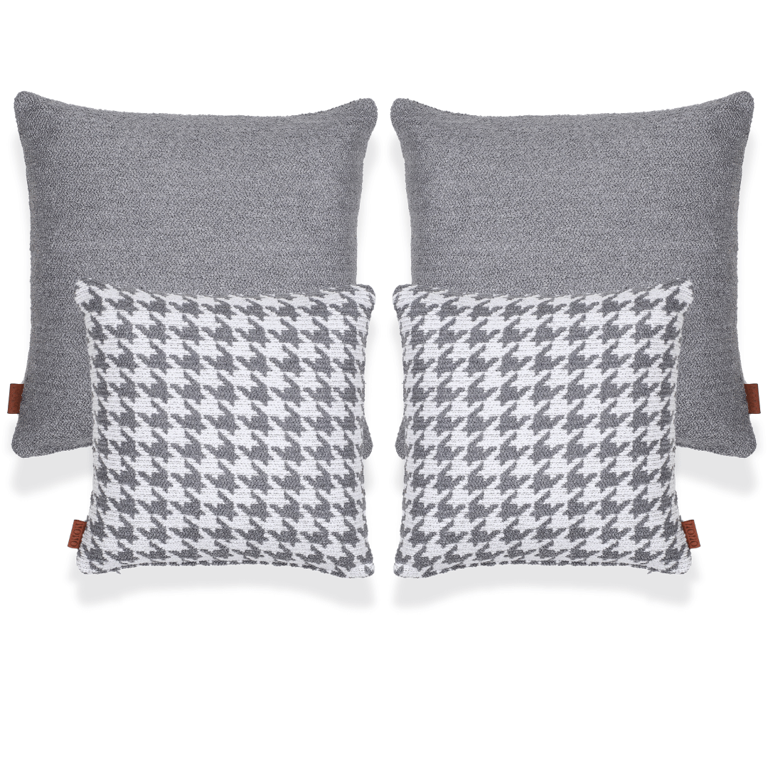 Baby & Bella Gri Bukle 4'lü Kırlent Seti