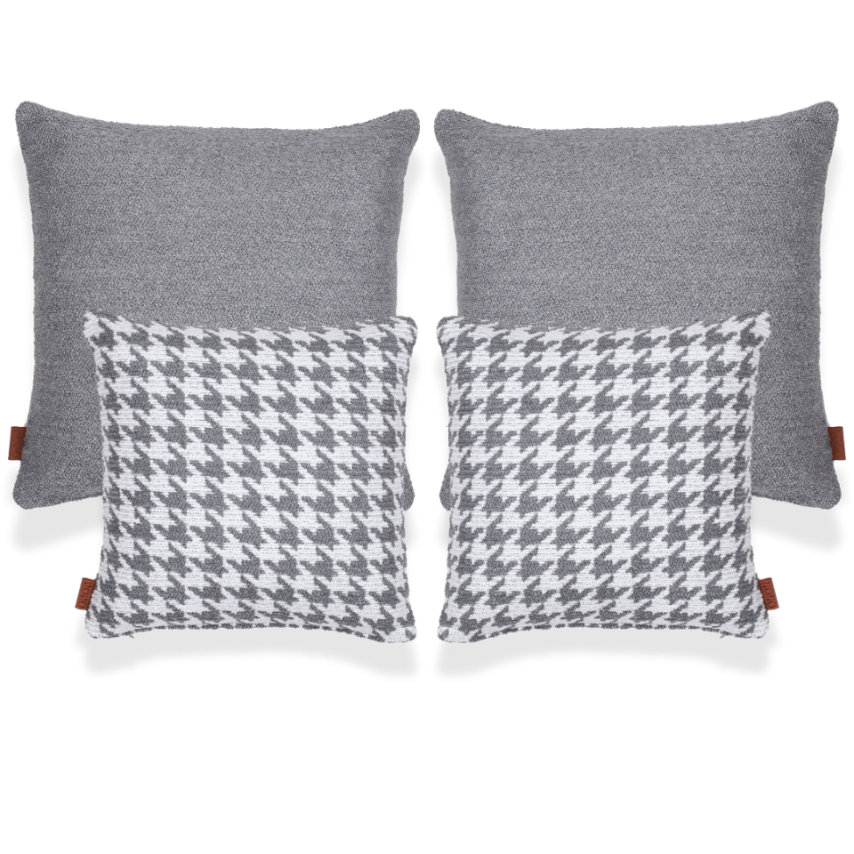 Baby & Bella Gri Bukle 4'lü Kırlent Seti