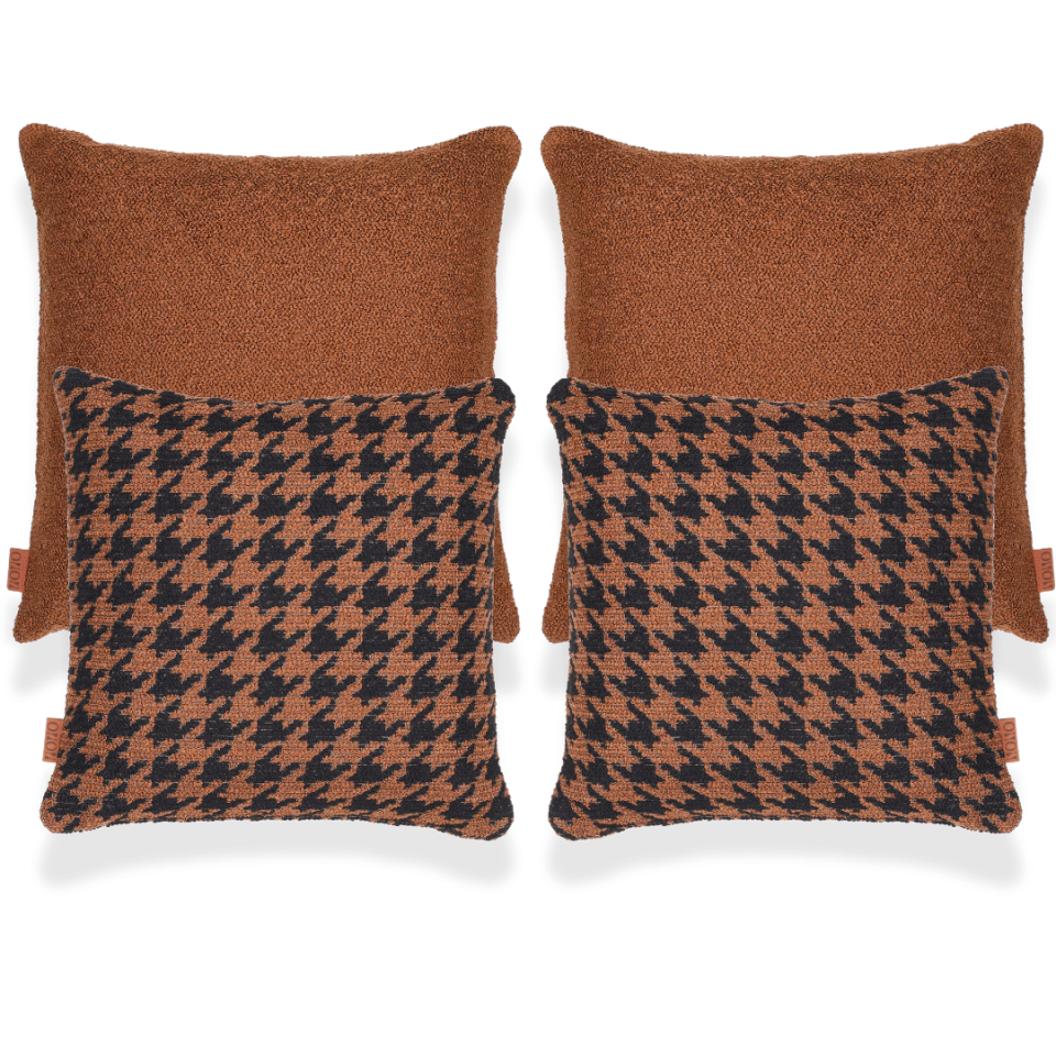 Baby & Bella Kahve Bukle 4'lü Kırlent Seti