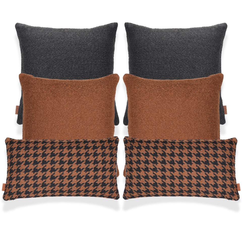 Baby & Bella Kahve Bukle 6'lı Kırlent Seti