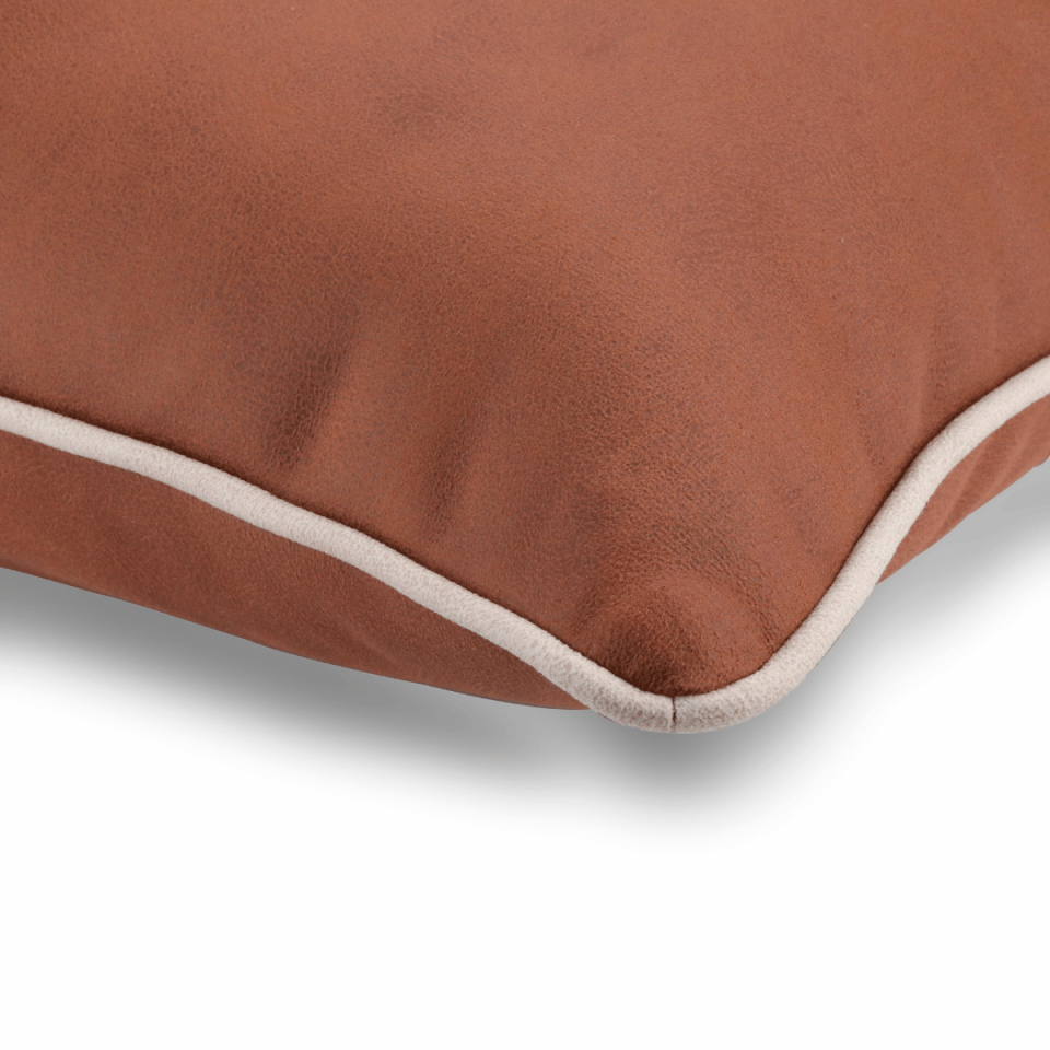 Country Krem & Taba Nubuk 3'lü Kırlent Seti