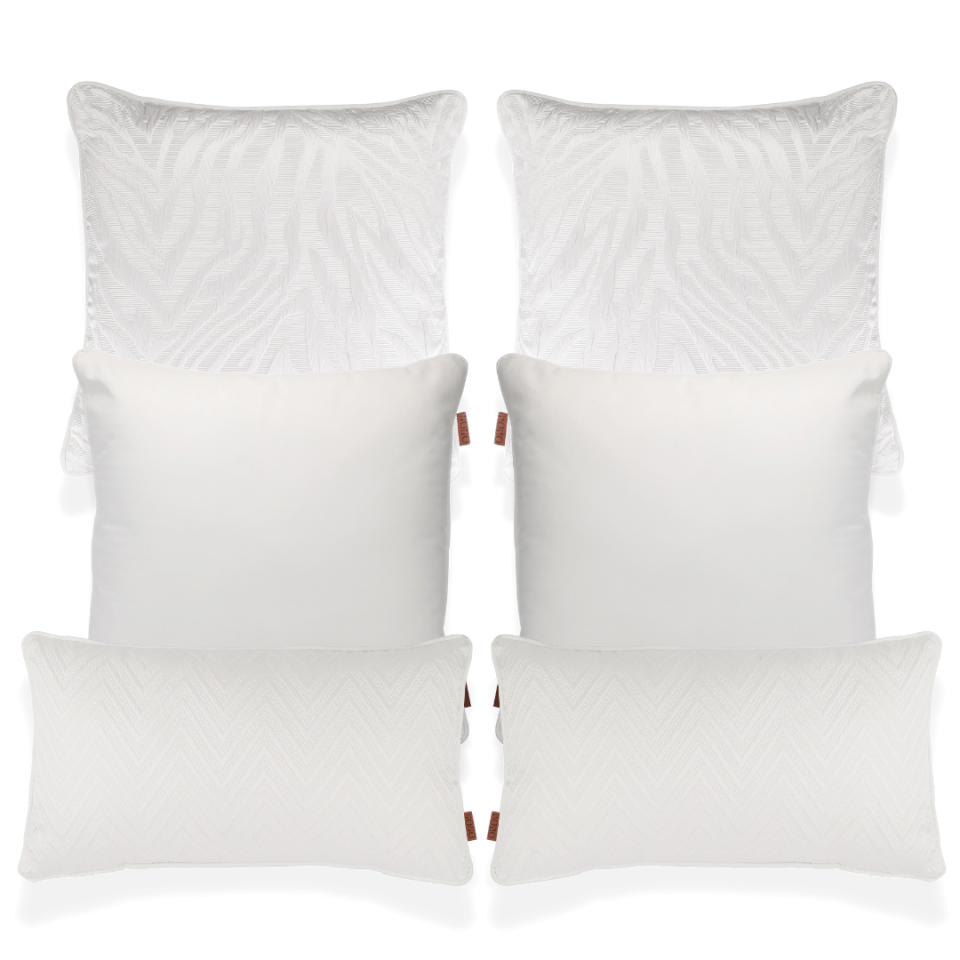 Frida & Fiona & Hit Beyaz 6'lı Kırlent Seti