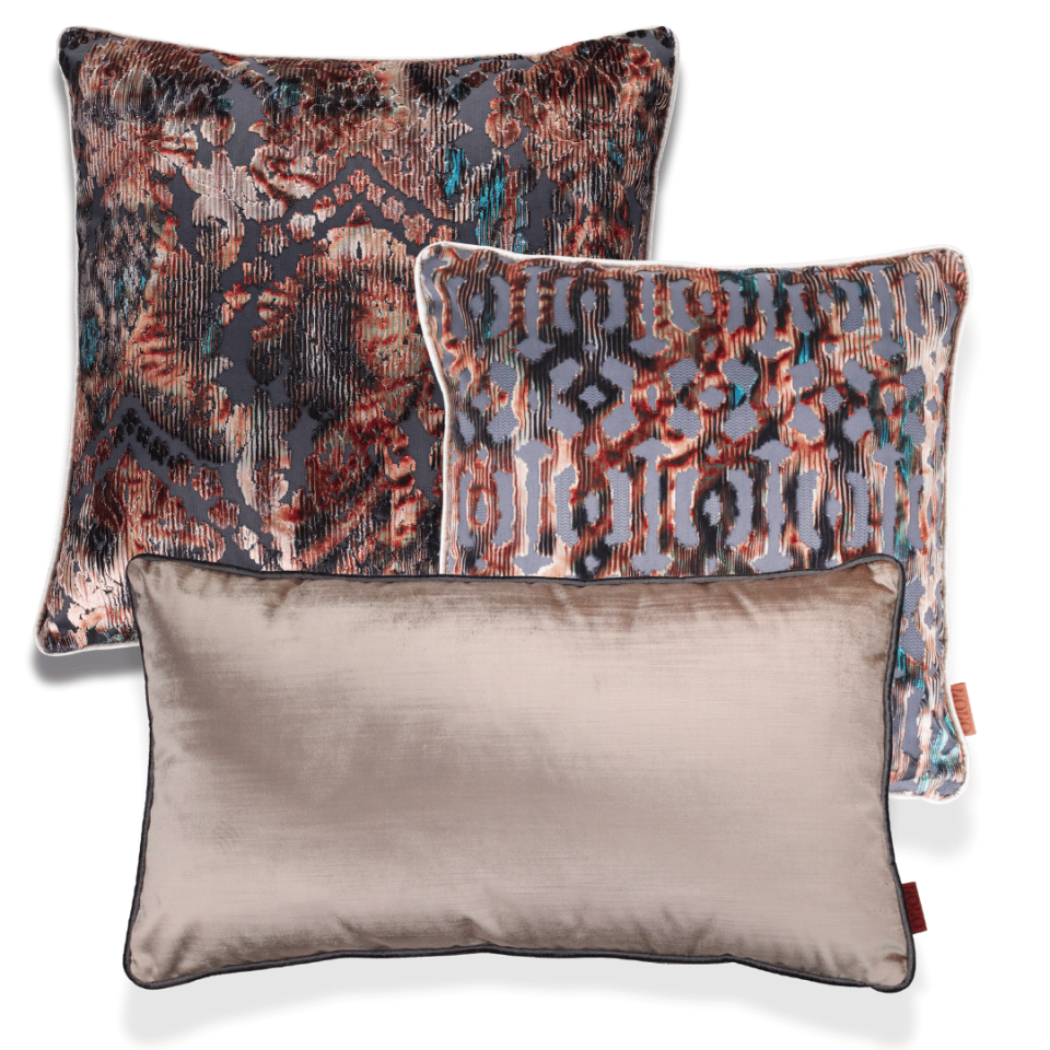 Celina & Aspen Vizon Kadife 3'lü Kırlent Seti