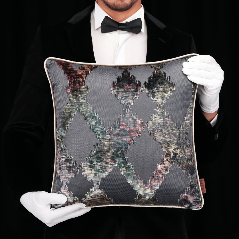 Celina & Aspen Krem Kadife 6'lı Kırlent Seti