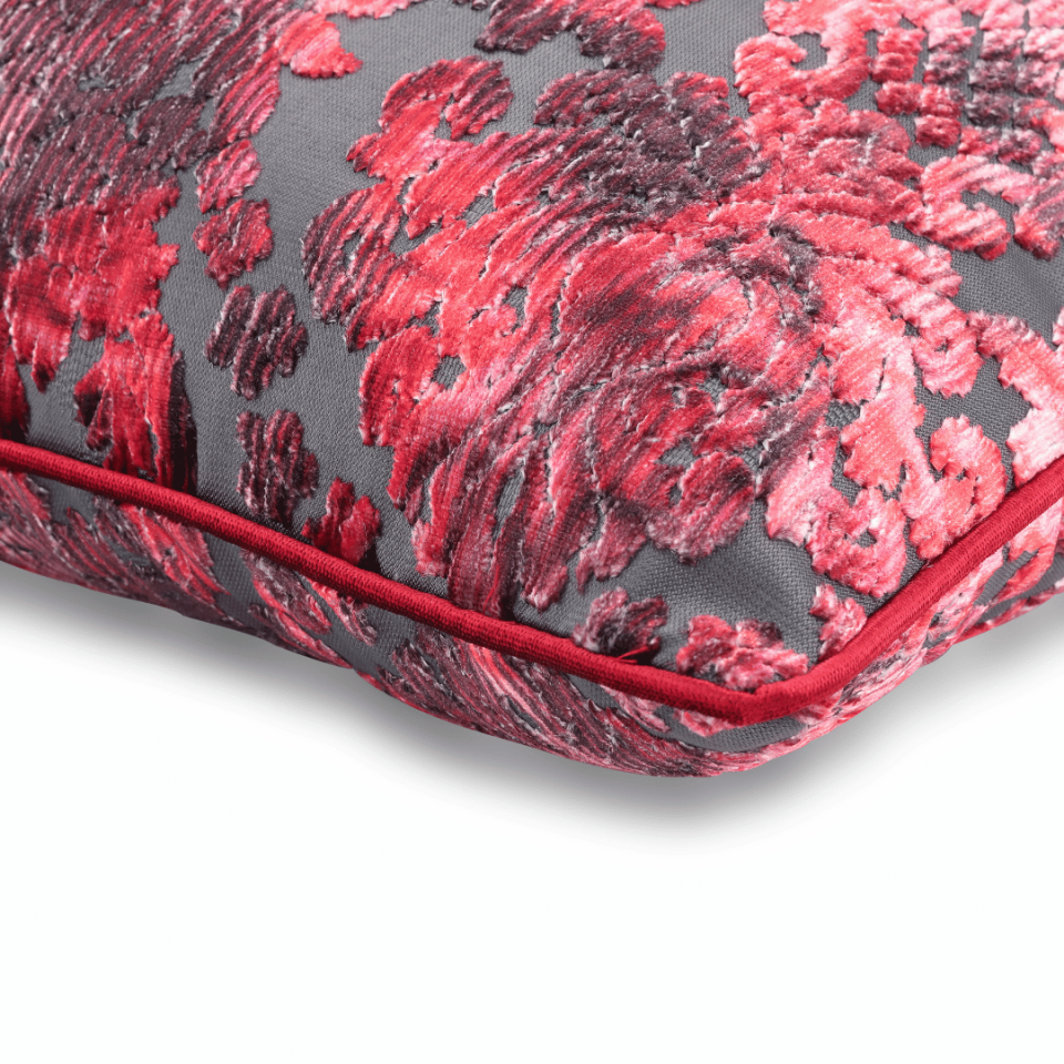 Celina & Aspen Kırmızı Kadife 3'lü Kırlent Seti