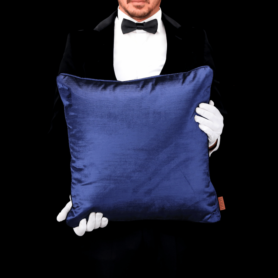 Vicente & Aspen Lacivert Viskon 3'lü Kırlent Seti