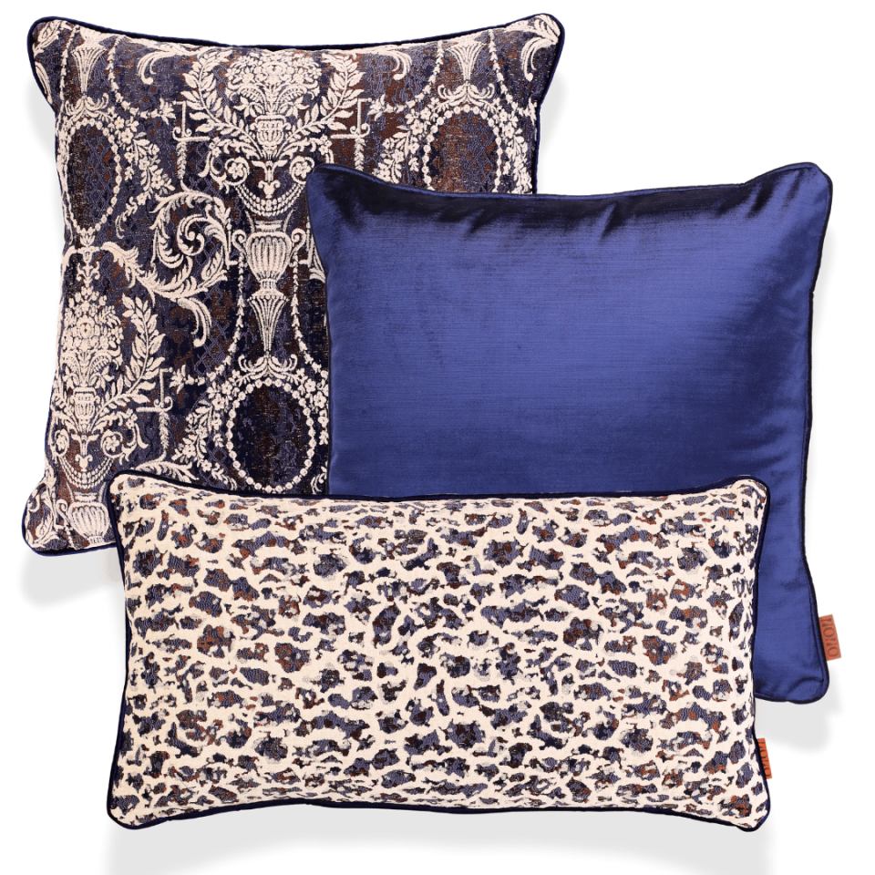 Vicente & Aspen Krem Viskon 3'lü Kırlent Seti