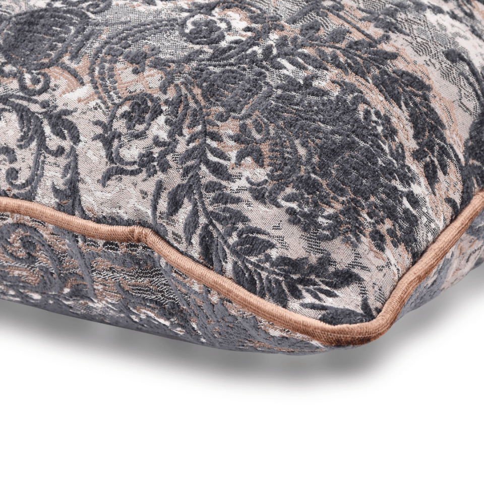 Vicente & Aspen Gri Viskon 3'lü Kırlent Seti