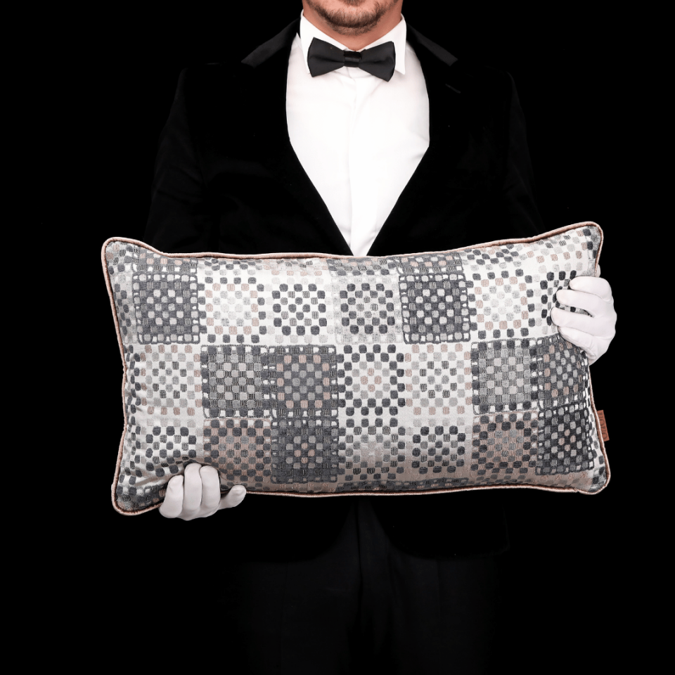 Vicente & Aspen Gri Viskon 3'lü Kırlent Seti