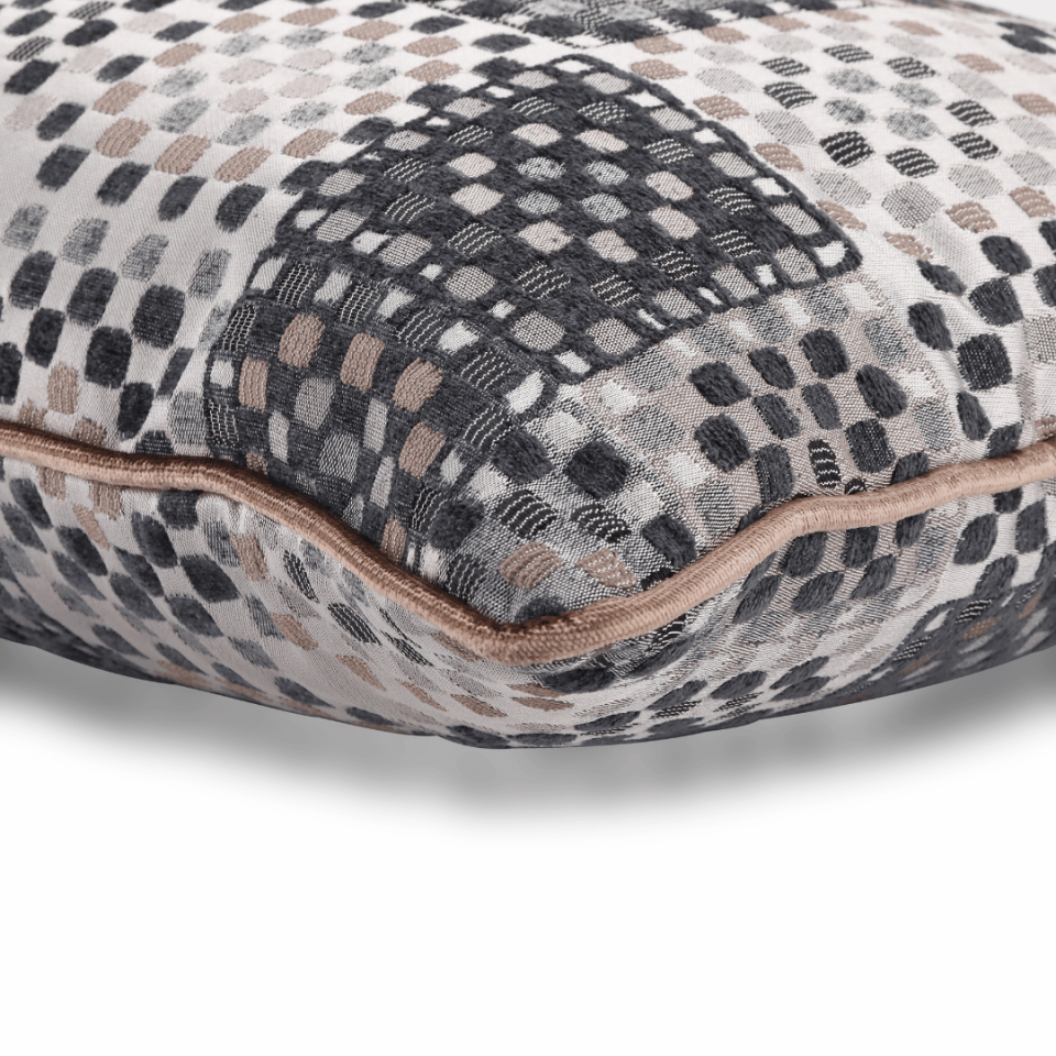 Vicente & Aspen Gri Viskon 3'lü Kırlent Seti