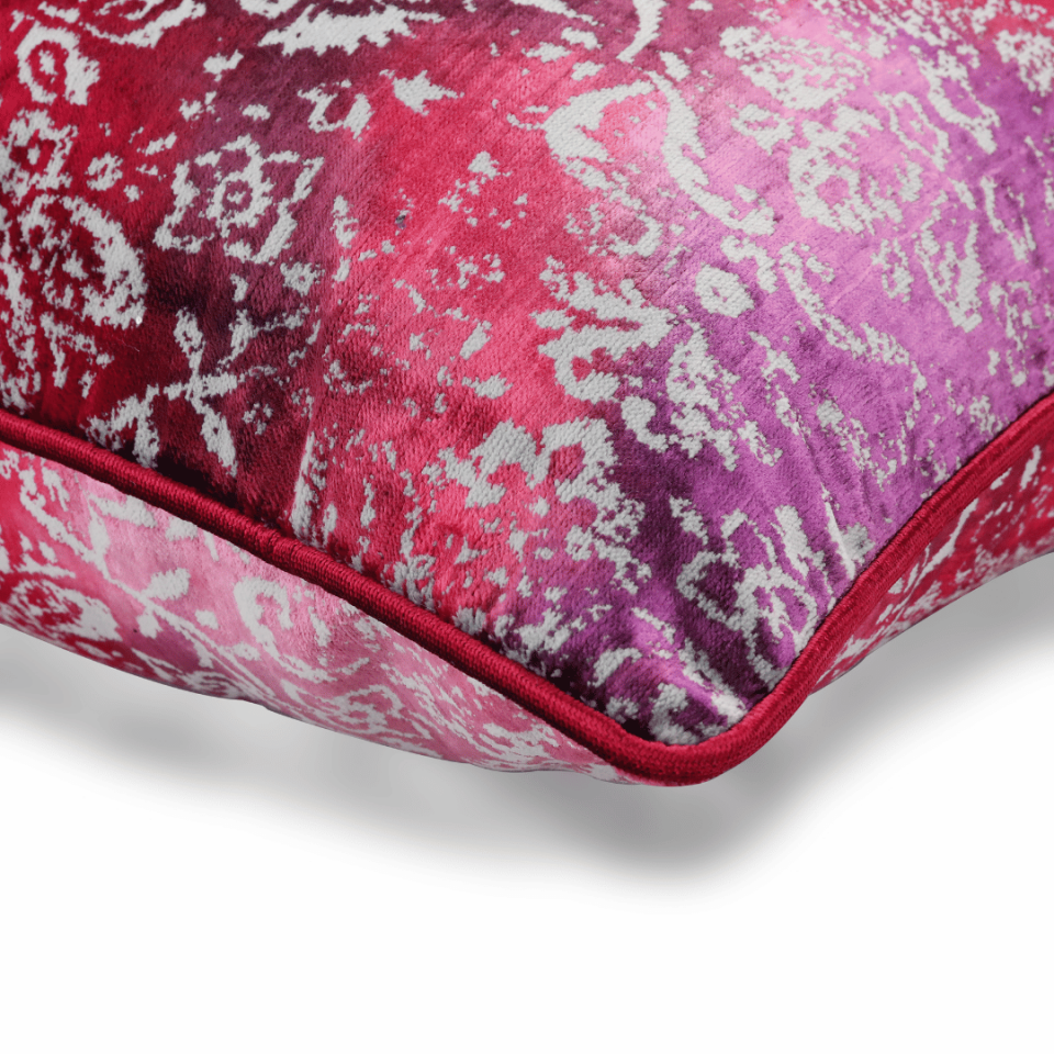 Oliva & Aspen Kırmızı Kadife 3'lü Kırlent Seti