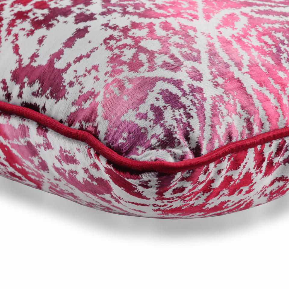 Oliva & Aspen Kırmızı Kadife 3'lü Kırlent Seti