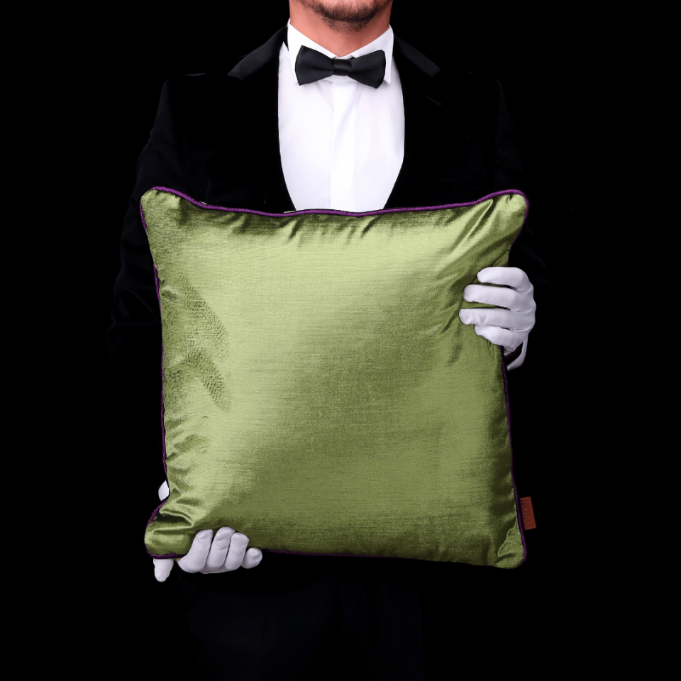 Oliva & Aspen Yeşil Kadife 3'lü Kırlent Seti