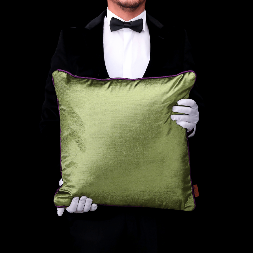 Oliva & Aspen Yeşil Kadife 3'lü Kırlent Seti