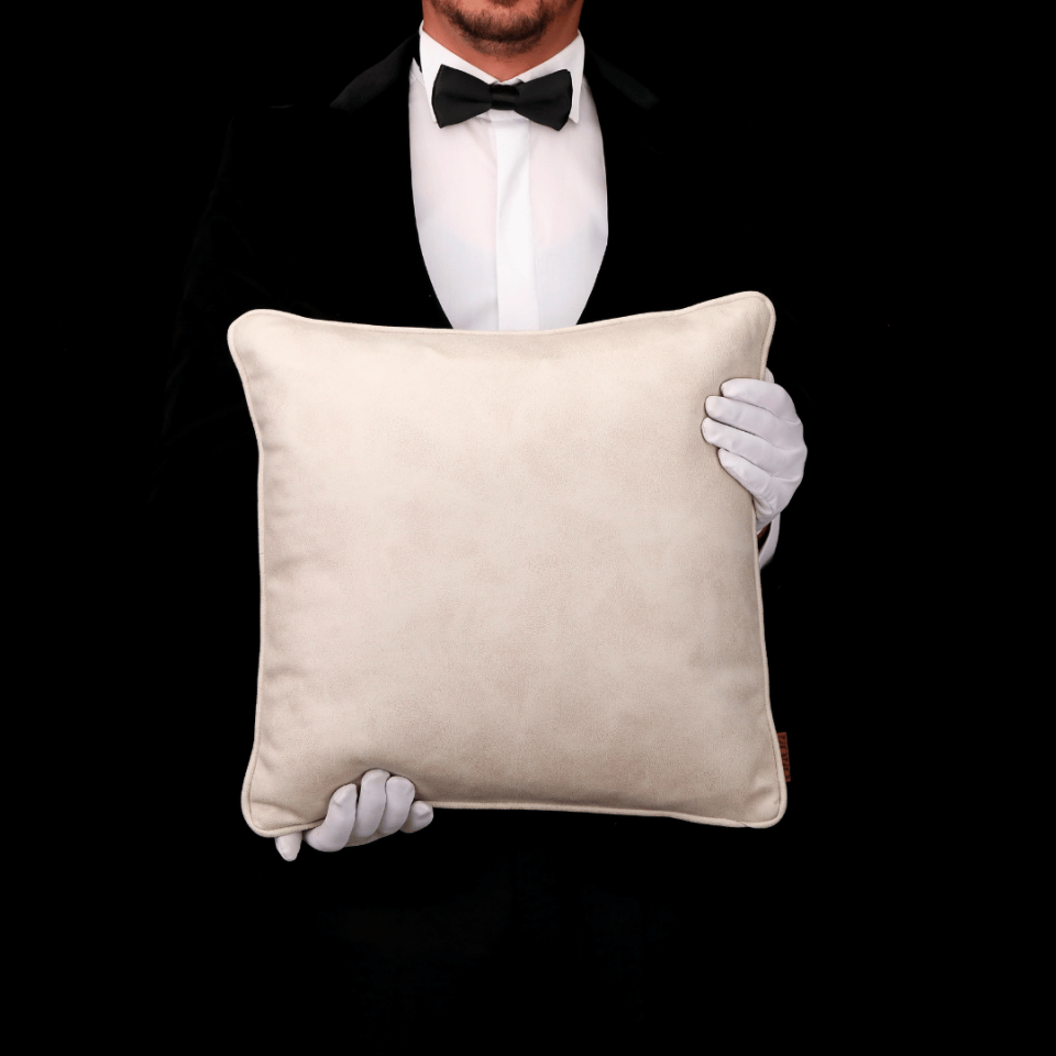 Country 45*45 Krem İtalyan Nubuk Kırlent