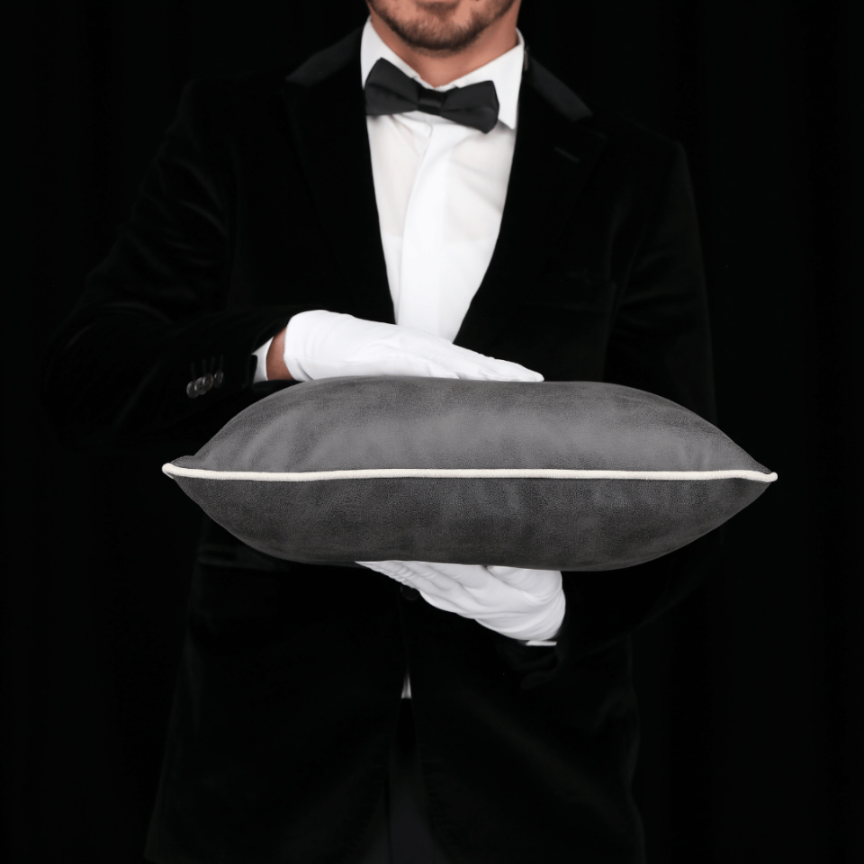 Country 45*45 Antrasit İtalyan Nubuk Kırlent