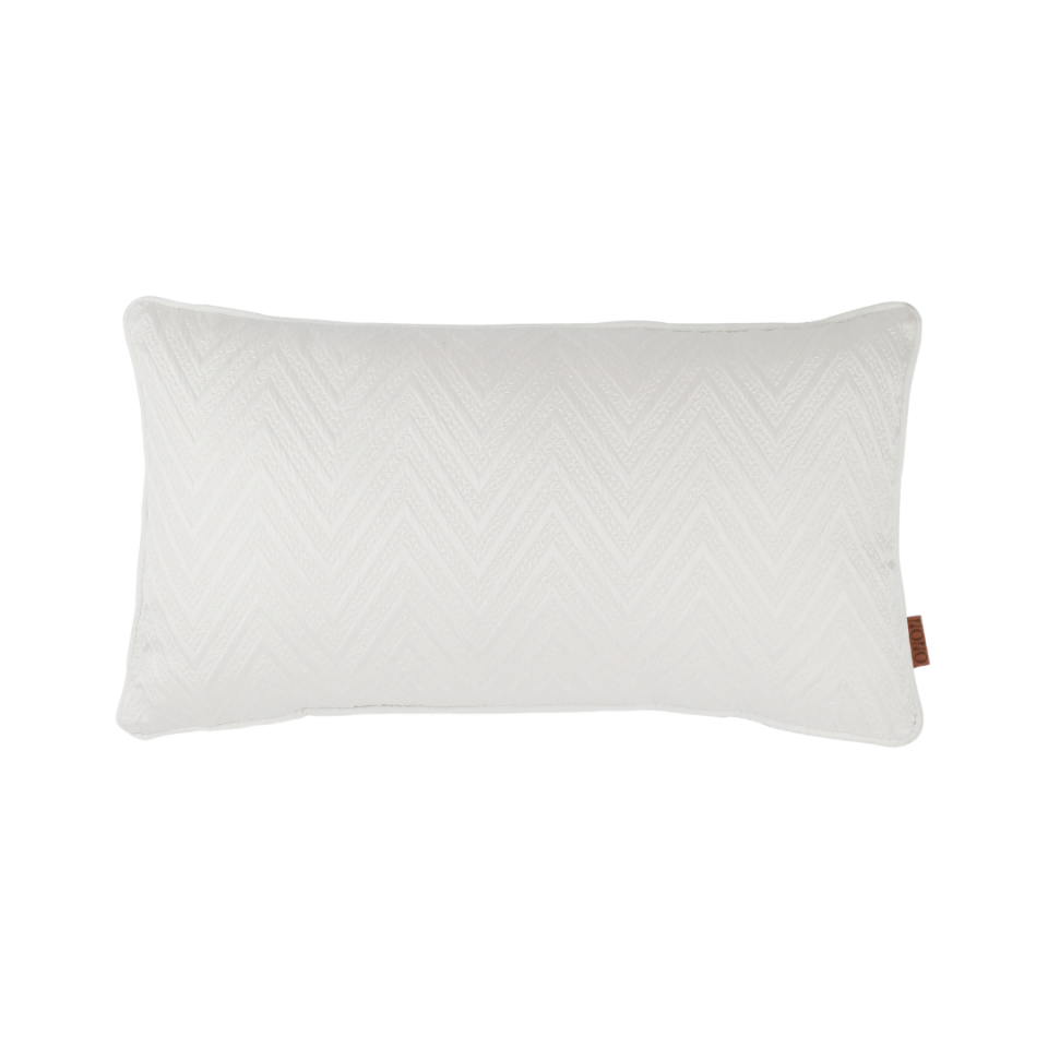 Fiona 35*65 Beyaz Zigzag Saten Kırlent