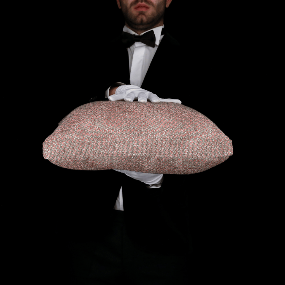 Mira 45*45 Pembe Akrilik Keten Kırlent